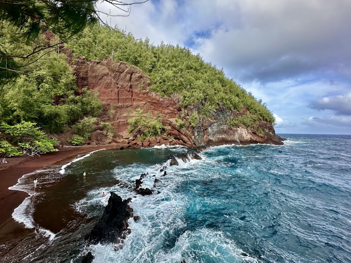 Kaihalulu Red Sand Beach — Hana, Maui, Hawaii